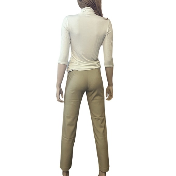 J. Jill Cigarette Pant Cashew Classic Pull On Slim Ankle Length Rayon Blend - Picture 3 of 13